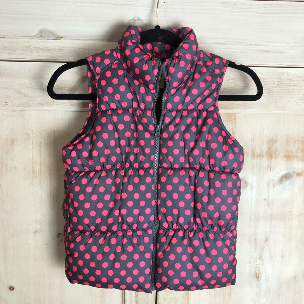 💖Old Navy Girls Polka Dot Frost Free Puffer Vest